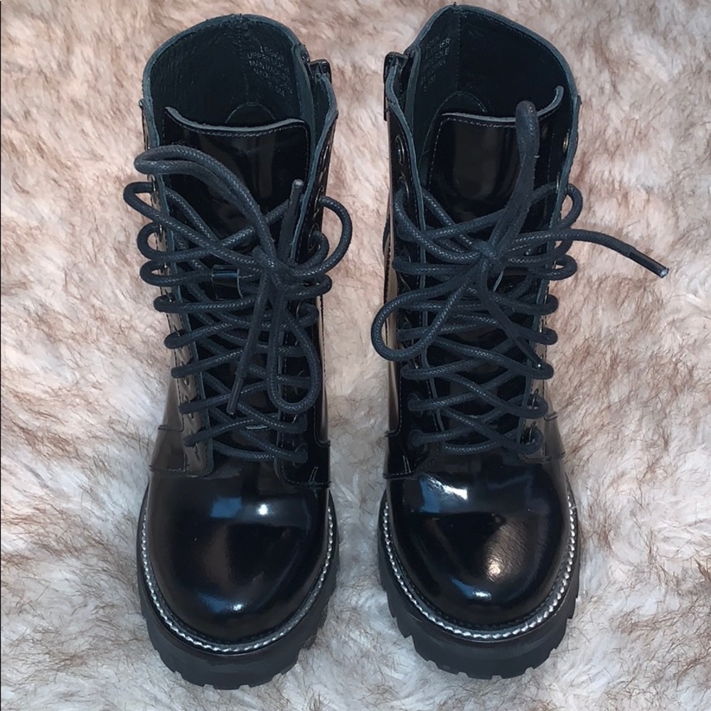 Jeffrey Campbell legion combat high heel boots 5.5